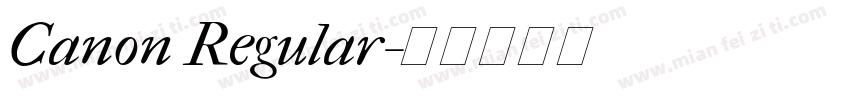 Canon Regular字体转换